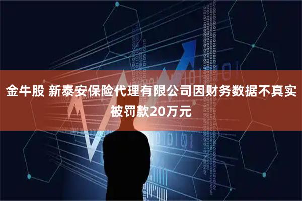 金牛股 新泰安保险代理有限公司因财务数据不真实被罚款20万元