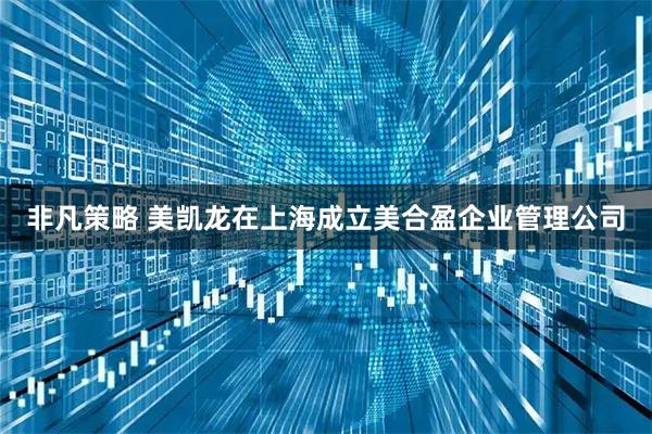 非凡策略 美凯龙在上海成立美合盈企业管理公司